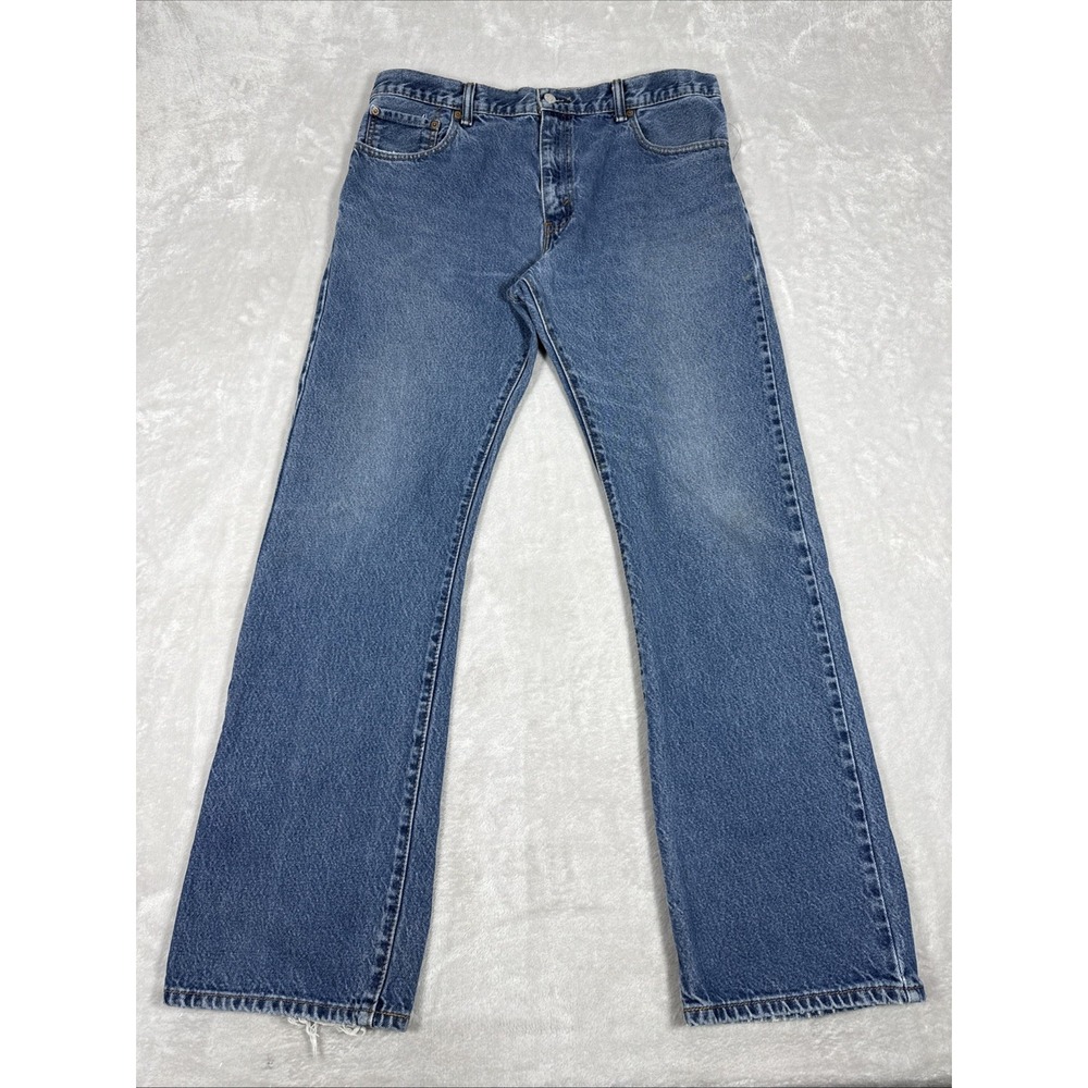 Levis 517 Jeans Mens 38x34 (36X33) Blue Bootcut Mid Rise Medium Wash Denim